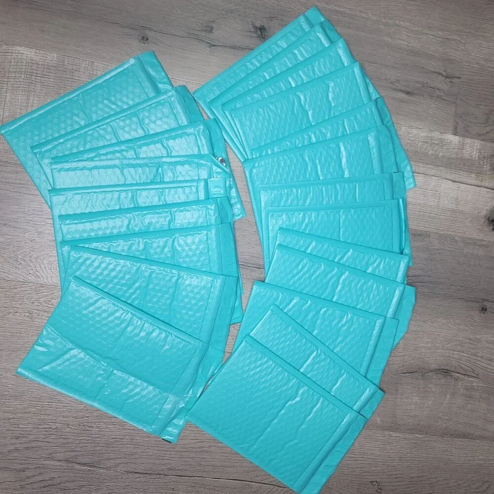 Lot Of 23 Teal Bubble Mailers 9x7.5 Inches Cushion Padded Envelopes For Shipping